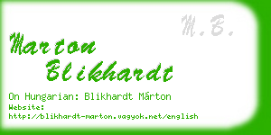 marton blikhardt business card