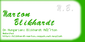 marton blikhardt business card